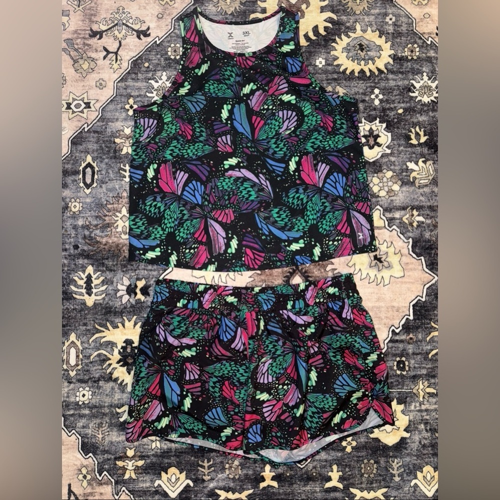 Girl’s Xersion Quick-Dri‎ Butterfly 2 piece set 3XL 22.5 Plus